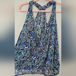 EXPRESS BLUE FLORAL TOP